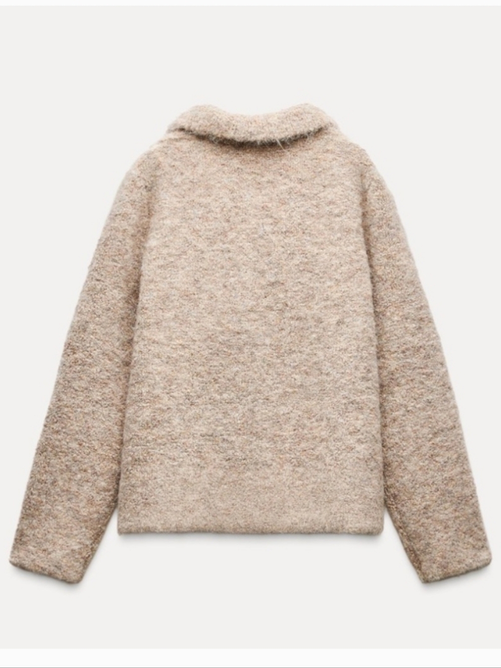 ZARA FAUX FUR KNIT CARDIGAN WITH FLOWER BUTTONS Size S - Picture 6 of 11